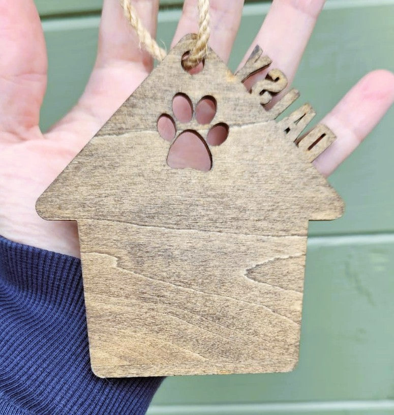 Personalised Dog's 1st Christmas Tree Ornament