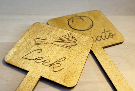 Engraved Wooden Vegetable Garden Markers
