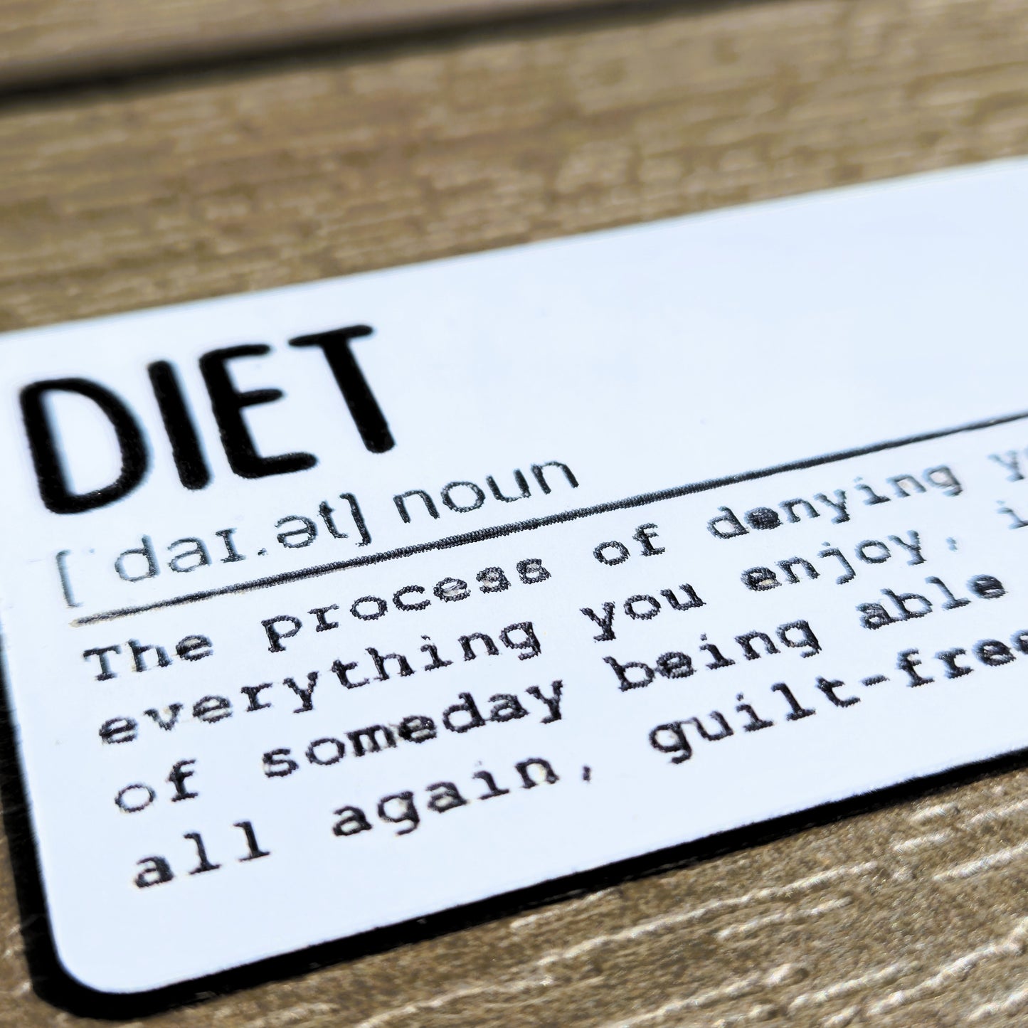 The Dictionary Range: Diet Fridge Magnet