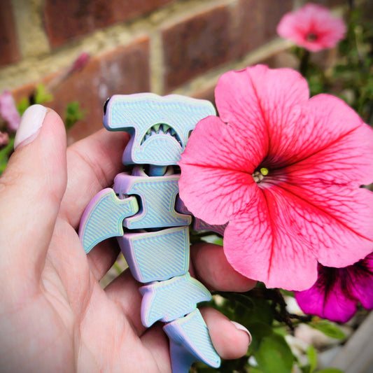 Wiggle-Waggle Companions - Small Hammerhead Shark in Rainbow