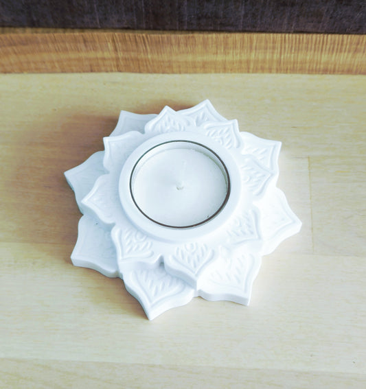 White Lotus Tealight Holder