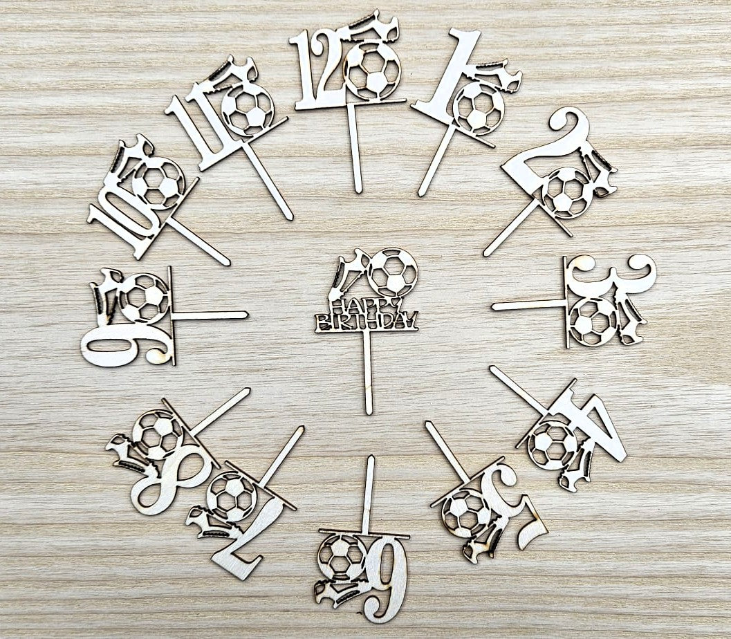 Football Fanatics Birthday Cake Toppers