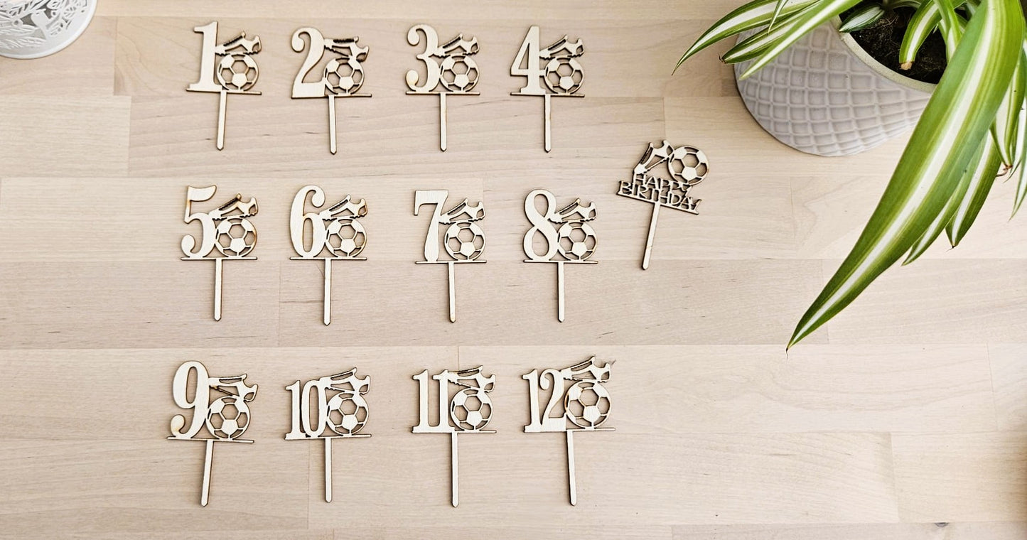 Football Fanatics Birthday Cake Toppers
