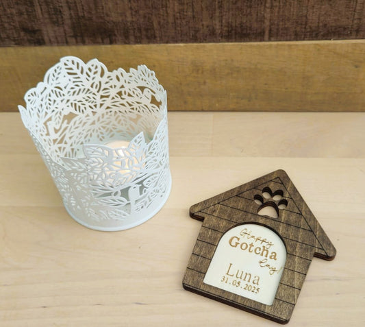Personalised "Happy Gotcha Day" Dog House Photo Prop