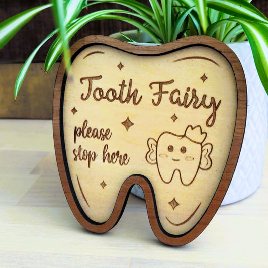 Cherry Tooth Fairy 'Please Stop Here' Landing Plate