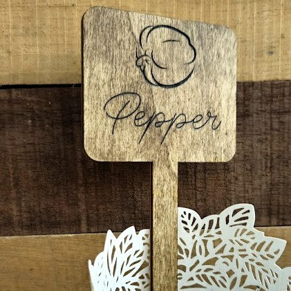Engraved Wooden Vegetable Garden Markers