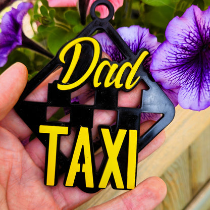 "Dad Taxi" Rear-view Mirror Charm
