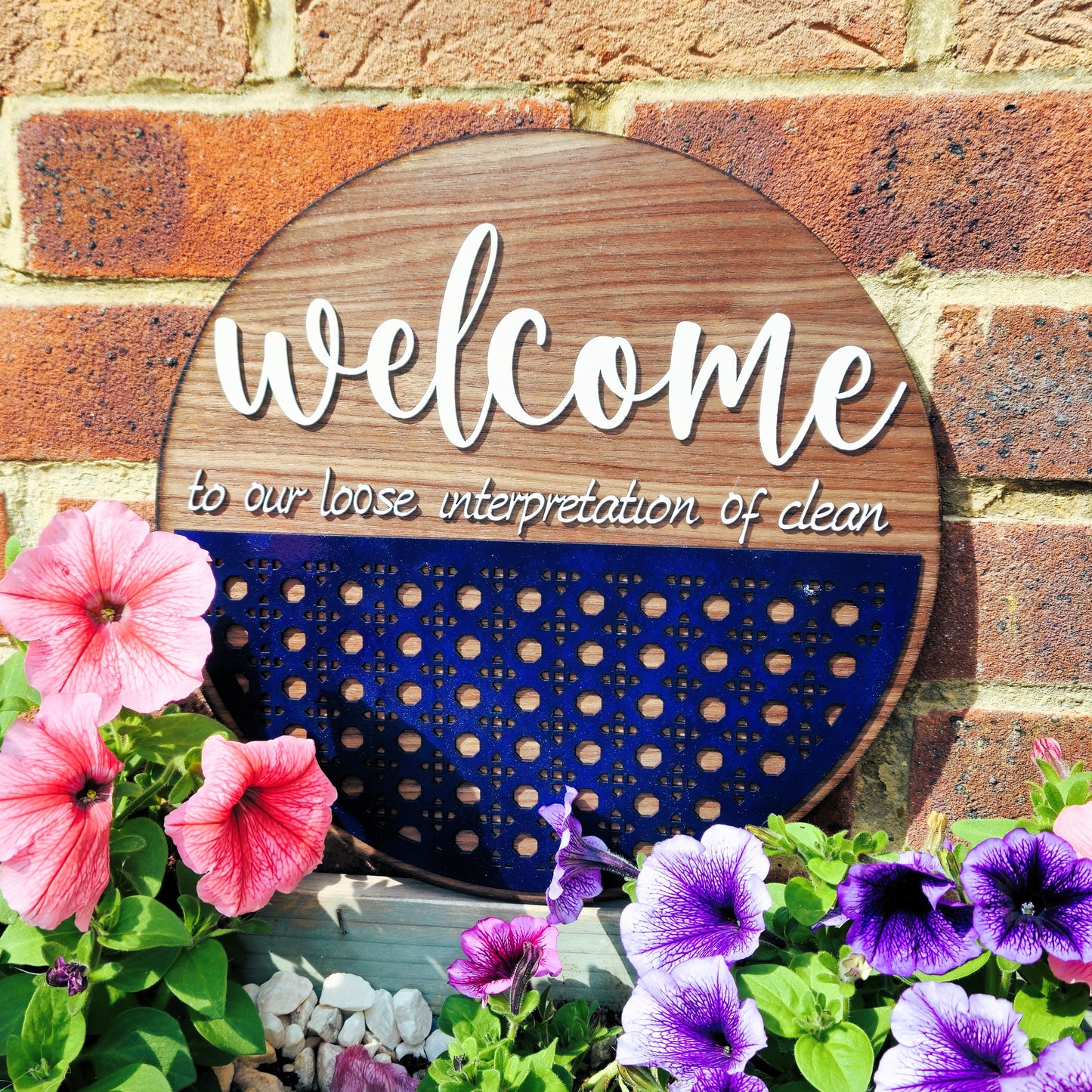 Funny "Welcome" Wood Wall Art