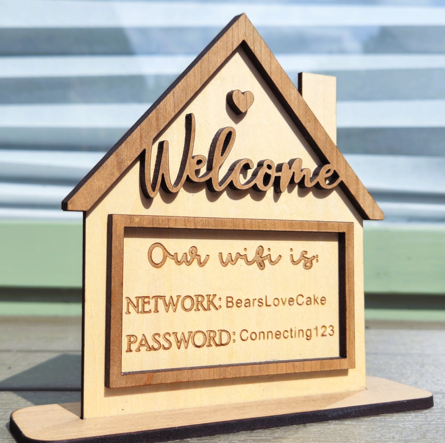 Two-Tone House WiFi Sign