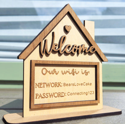 Two-Tone House WiFi Sign