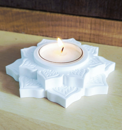 White Lotus Tealight Holder