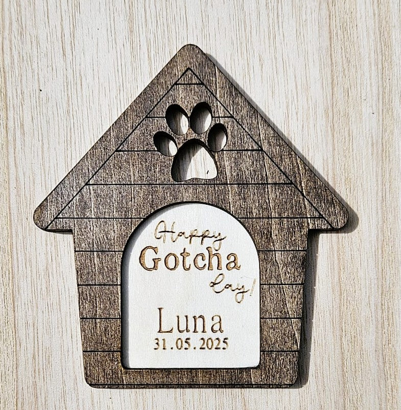 Personalised "Happy Gotcha Day" Dog House Photo Prop