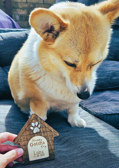 Personalised "Happy Gotcha Day" Dog House Photo Prop