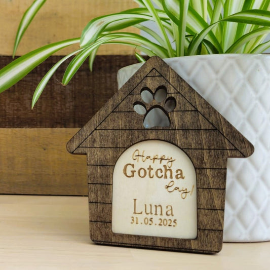 Personalised "Happy Gotcha Day" Dog House Photo Prop