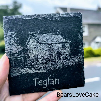 Custom House Slate Coasters