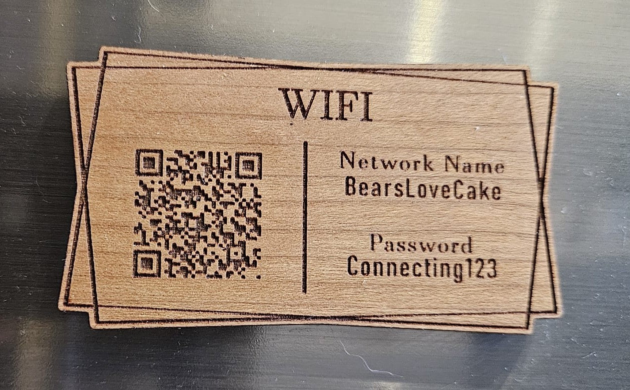 Personalised Geometric WiFi Fridge Magnet