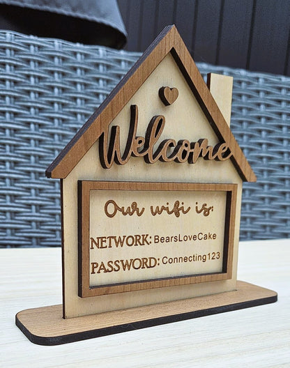 Two-Tone House WiFi Sign
