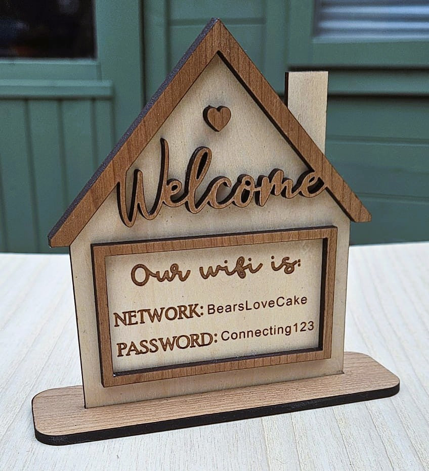 Two-Tone House WiFi Sign