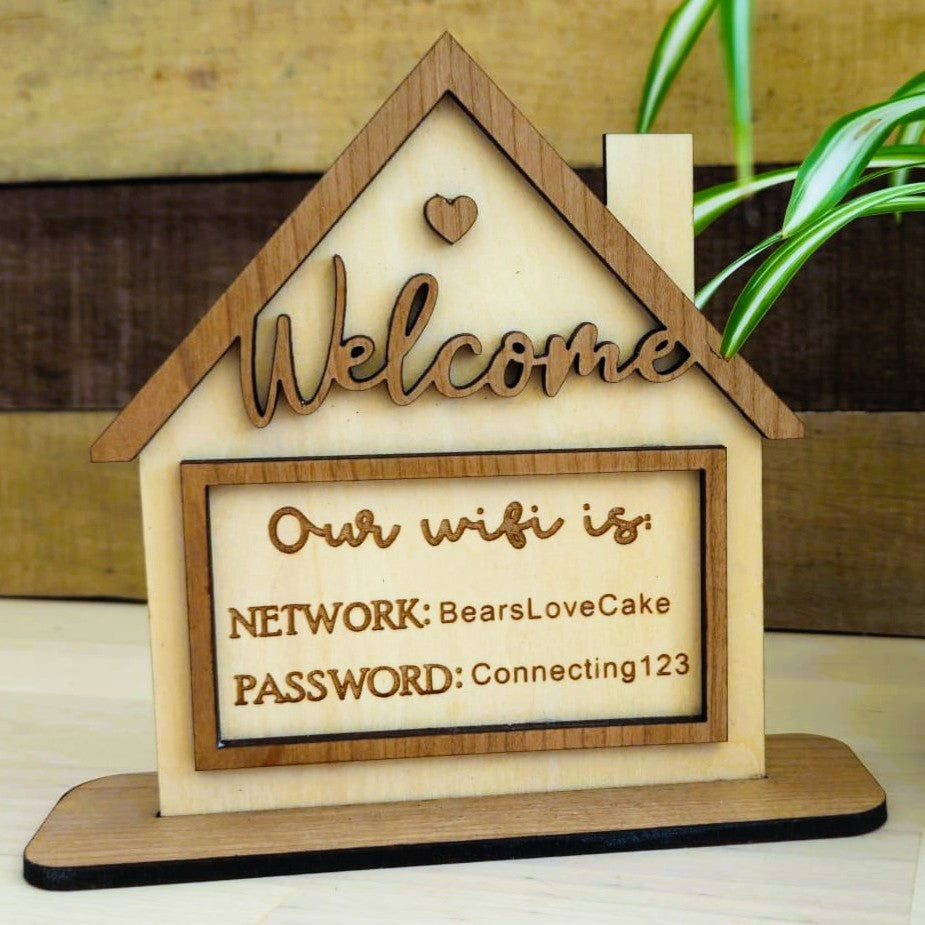 Two-Tone House WiFi Sign