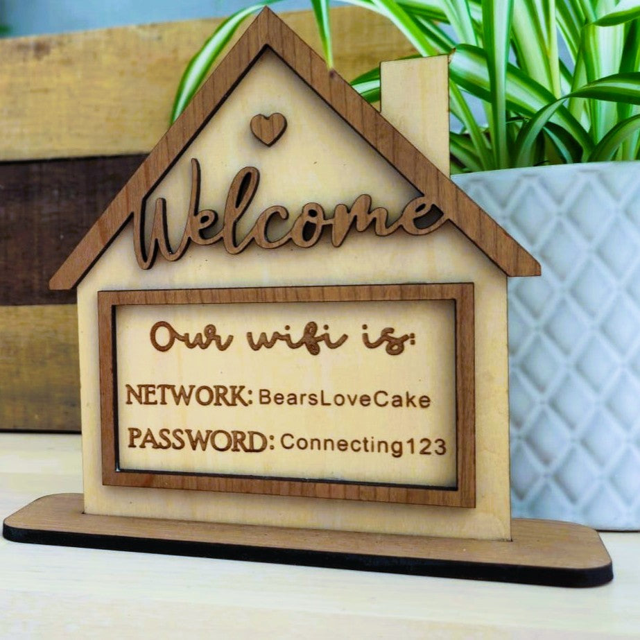 Two-Tone House WiFi Sign