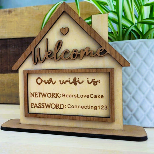 Two-Tone House WiFi Sign