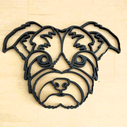 Geometric Dog Head Wooden Wall Décor