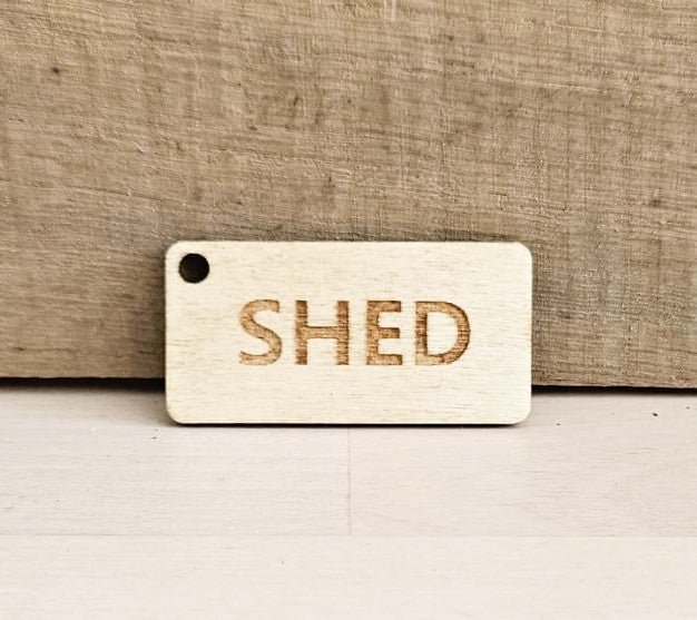 Personalised Wooden Keychain Organiser Tags