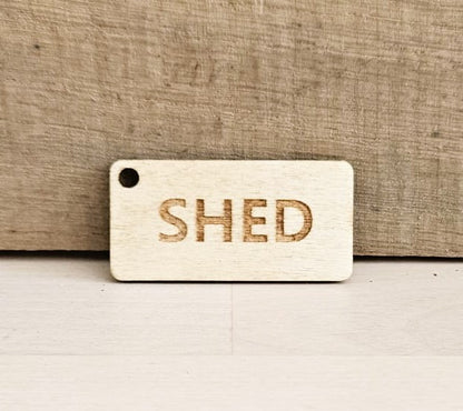 Personalised Wooden Keychain Organiser Tags