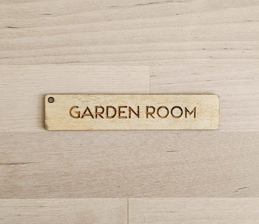 Personalised Wooden Keychain Organiser Tags
