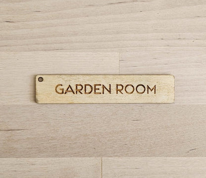 Personalised Wooden Keychain Organiser Tags