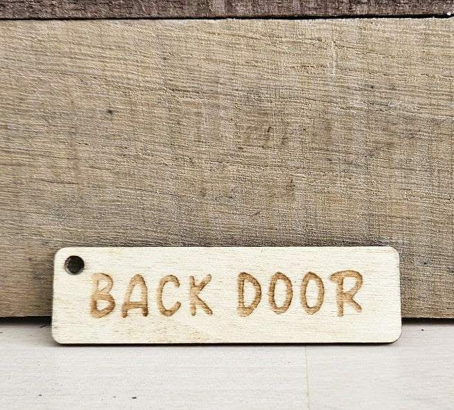 Personalised Wooden Keychain Organiser Tags