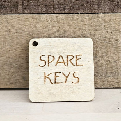 Personalised Wooden Keychain Organiser Tags