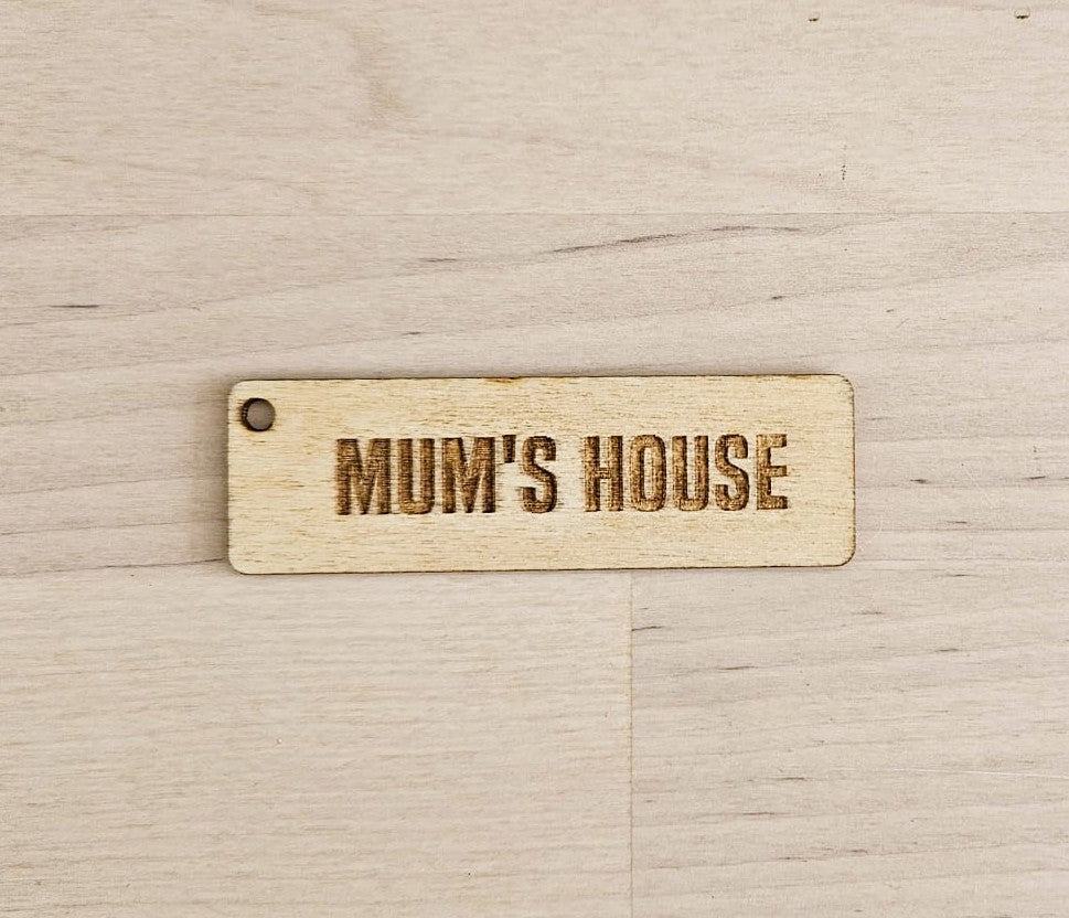 Personalised Wooden Keychain Organiser Tags
