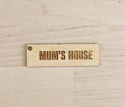 Personalised Wooden Keychain Organiser Tags
