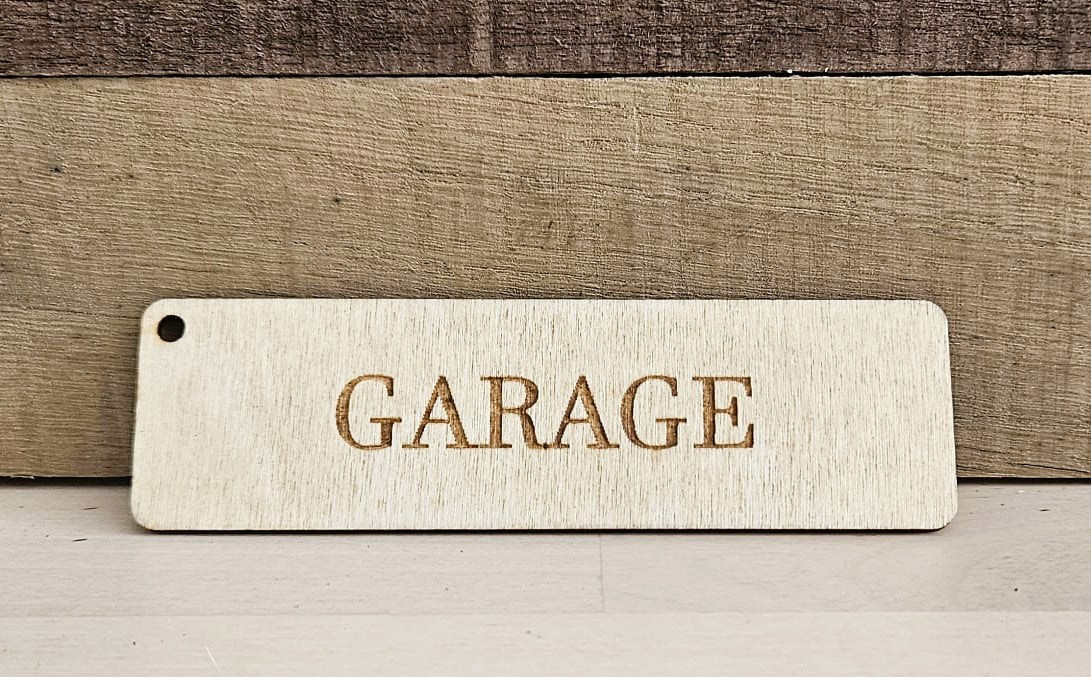 Personalised Wooden Keychain Organiser Tags