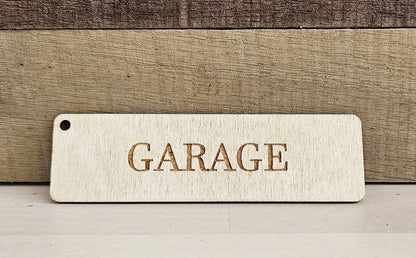 Personalised Wooden Keychain Organiser Tags
