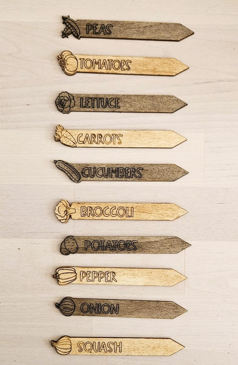 Large Rustic Veggie ID Stakes